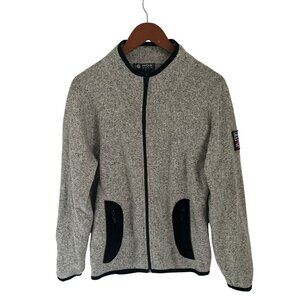 NORWear Authentic Icelandic Iceland Fleece Sweater Zip Up Jacket Gray Size Large